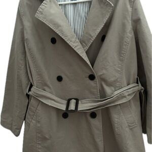Old Navy Women's Beige Khaki Belted Water-Resistant Trench Coat
